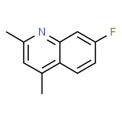 ChemSpider 2D Image | 7-FLUORO-2,4-DIMETHYLQUINOLINE | C11H10FN
