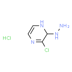 ChemSpider 2D Image | 3-Chloro-2-hydrazino-1,2-dihydropyrazine hydrochloride (1:1) | C4H8Cl2N4