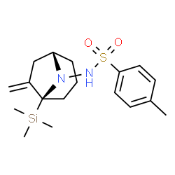 ChemSpider 2D Image | 7-(Methylidene)-8-((p-toluenesulfonato)amino)-1-(trimethylsily)-8-azabicyclo(3.2.1)octane | C18H28N2O2SSi
