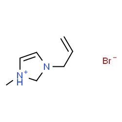 ChemSpider 2D Image | 3-Allyl-1-methyl-2,3-dihydro-1H-imidazol-1-ium bromide | C7H13BrN2