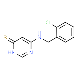 ChemSpider 2D Image | 6-[(2-Chlorobenzyl)amino]-4(1H)-pyrimidinethione | C11H10ClN3S