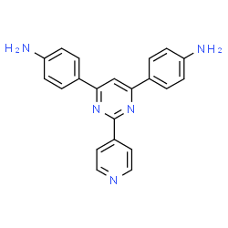 ChemSpider 2D Image | 4,4'-[2-(4-Pyridinyl)-4,6-pyrimidinediyl]dianiline | C21H17N5