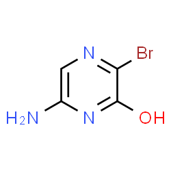 ChemSpider 2D Image | 6-Amino-3-bromopyrazin-2-ol | C4H4BrN3O