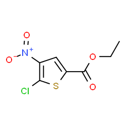 ChemSpider 2D Image | Ethyl 5-chloro-4-nitro-2-thiophenecarboxylate | C7H6ClNO4S