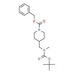 ChemSpider 2D Image | Benzyl 4-{[(tert-butoxycarbonyl)(methyl)amino]methyl}piperidine-1-carboxylate | C20H30N2O4