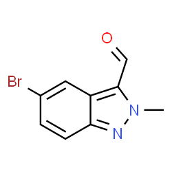 ChemSpider 2D Image | 5-Bromo-2-methyl-2H-indazole-3-carbaldehyde | C9H7BrN2O