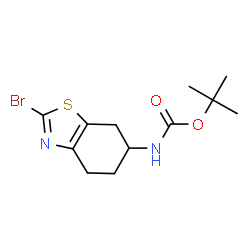 ChemSpider 2D Image | tert-Butyl (2-bromo-4,5,6,7-tetrahydrobenzo[d]thiazol-6-yl)carbamate | C12H17BrN2O2S