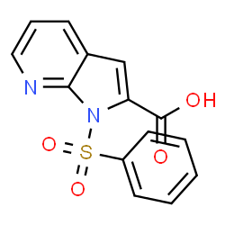 ChemSpider 2D Image | 1-(Phenylsulfonyl)-1H-pyrrolo[2,3-b]pyridine-2-carboxylic acid | C14H10N2O4S