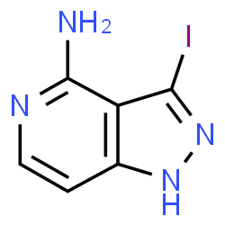 ChemSpider 2D Image | 3-Iodo-1H-pyrazolo[4,3-c]pyridin-4-amine | C6H5IN4