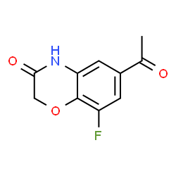 ChemSpider 2D Image | 6-acetyl-8-fluoro-2H-benzo[b][1,4]oxazin-3(4H)-one | C10H8FNO3