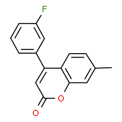 ChemSpider 2D Image | 4-(3-Fluorophenyl)-7-methyl-2H-chromen-2-one | C16H11FO2