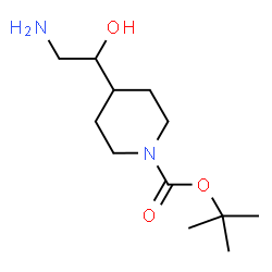 ChemSpider 2D Image | tert-Butyl 4-(2-amino-1-hydroxyethyl)piperidine-1-carboxylate | C12H24N2O3