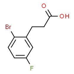 ChemSpider 2D Image | 3-(2-Bromo-5-fluorophenyl)propanoic acid | C9H8BrFO2