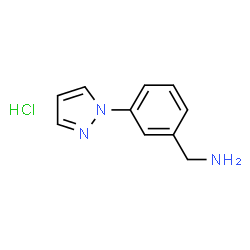 ChemSpider 2D Image | (3-(1H-Pyrazol-1-yl)phenyl)methanamine hydrochloride | C10H12ClN3