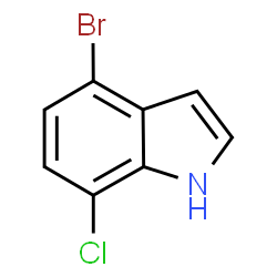 ChemSpider 2D Image | 4-Bromo-7-chloro-1H-indole | C8H5BrClN