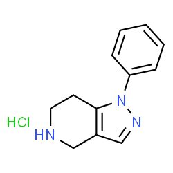 ChemSpider 2D Image | 1-phenyl-1H,4H,5H,6H,7H-pyrazolo[4,3-c]pyridine hydrochloride | C12H14ClN3