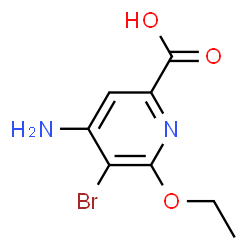 ChemSpider 2D Image | 4-amino-5-bromo-6-ethoxypicolinic acid | C8H9BrN2O3