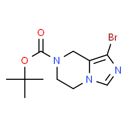 ChemSpider 2D Image | tert-butyl 1-bromo-5,6-dihydroimidazo[1,5-a]pyrazine-7(8H)-carboxylate | C11H16BrN3O2