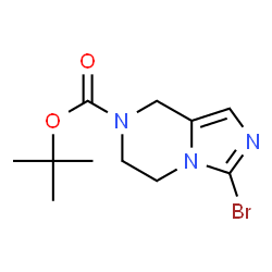 ChemSpider 2D Image | tert-butyl 3-bromo-5,6-dihydroimidazo[1,5-a]pyrazine-7(8H)-carboxylate | C11H16BrN3O2