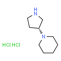 ChemSpider 2D Image | (R)-1-(Pyrrolidin-3-yl)piperidine dihydrochloride | C9H20Cl2N2