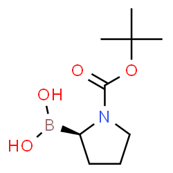 ChemSpider 2D Image | N-Boc-pyrrolidin-2-(R)-ylboronic acid | C9H18BNO4