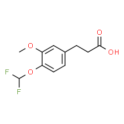 ChemSpider 2D Image | 3-[4-(Difluoromethoxy)-3-methoxyphenyl]propanoic acid | C11H12F2O4