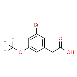 ChemSpider 2D Image | [3-Bromo-5-(trifluoromethoxy)phenyl]acetic acid | C9H6BrF3O3