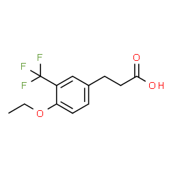 ChemSpider 2D Image | 3-[4-Ethoxy-3-(trifluoromethyl)phenyl]propanoic acid | C12H13F3O3