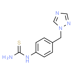 ChemSpider 2D Image | {4-[(1H-1,2,4-triazol-1-yl)methyl]phenyl}thiourea | C10H11N5S