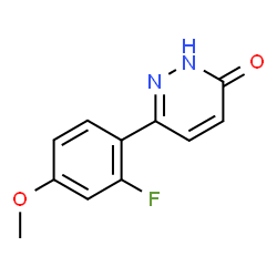 ChemSpider 2D Image | 6-(2-Fluoro-4-methoxyphenyl)-3(2H)-pyridazinone | C11H9FN2O2