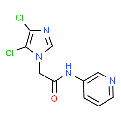 ChemSpider 2D Image | 2-(4,5-Dichloro-1H-imidazol-1-yl)-N-(3-pyridinyl)acetamide | C10H8Cl2N4O