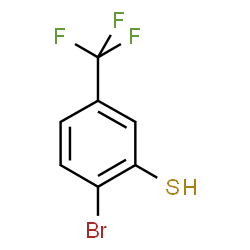ChemSpider 2D Image | 2-Bromo-5-(trifluoromethyl)benzenethiol | C7H4BrF3S