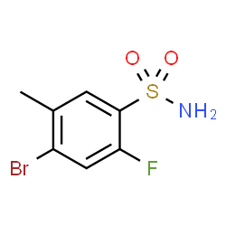 ChemSpider 2D Image | 4-Bromo-2-fluoro-5-methylbenzenesulfonamide | C7H7BrFNO2S