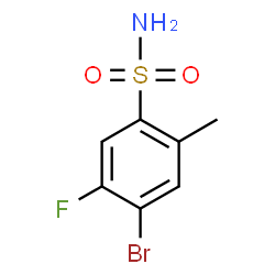 ChemSpider 2D Image | 4-Bromo-5-fluoro-2-methylbenzenesulfonamide | C7H7BrFNO2S