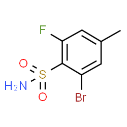 ChemSpider 2D Image | 2-Bromo-6-fluoro-4-methylbenzenesulfonamide | C7H7BrFNO2S