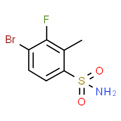 ChemSpider 2D Image | 4-Bromo-3-fluoro-2-methylbenzenesulfonamide | C7H7BrFNO2S