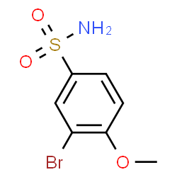 ChemSpider 2D Image | 3-Bromo-4-methoxybenzenesulfonamide | C7H8BrNO3S