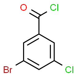 ChemSpider 2D Image | 3-Bromo-5-chlorobenzoyl chloride | C7H3BrCl2O