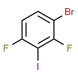 ChemSpider 2D Image | 1-Bromo-2,4-difluoro-3-iodobenzene | C6H2BrF2I