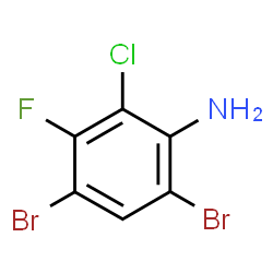 ChemSpider 2D Image | 4,6-Dibromo-2-chloro-3-fluoroaniline | C6H3Br2ClFN