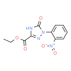 ChemSpider 2D Image | Ethyl 1-(2-nitrophenyl)-5-oxo-2,5-dihydro-1H-1,2,4-triazole-3-carboxylate | C11H10N4O5