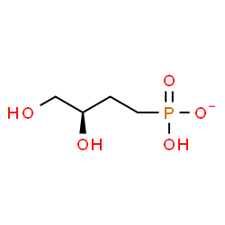 ChemSpider 2D Image | Hydrogen [(3R)-3,4-dihydroxybutyl]phosphonate | C4H10O5P