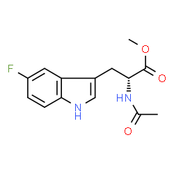 ChemSpider 2D Image | Methyl N-acetyl-5-fluoro-D-tryptophanate | C14H15FN2O3