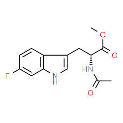 ChemSpider 2D Image | Methyl N-acetyl-6-fluoro-D-tryptophanate | C14H15FN2O3