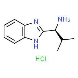 ChemSpider 2D Image | (S)-1-(1H-Benzimidazol-2-yl)-2-methylpropylamine Hydrochloride | C11H16ClN3