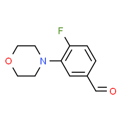 ChemSpider 2D Image | 4-Fluoro-3-(4-morpholinyl)benzaldehyde | C11H12FNO2