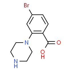 ChemSpider 2D Image | 4-Bromo-2-(1-piperazinyl)benzoic acid | C11H13BrN2O2