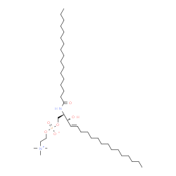 ChemSpider 2D Image | (2R,3S,4E)-2-(Heptadecanoylamino)-3-hydroxy-4-octadecen-1-yl 2-(trimethylammonio)ethyl phosphate | C40H81N2O6P