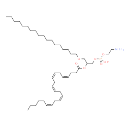 ChemSpider 2D Image | (17E)-27-Amino-24-hydroxy-24-oxido-19,23,25-trioxa-24lambda~5~-phosphaheptacos-17-en-21-yl (4Z,7Z,10Z,13Z,16Z)-4,7,10,13,16-docosapentaenoate | C45H80NO7P