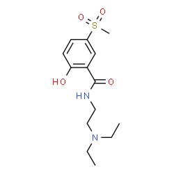 ChemSpider 2D Image | N-[2-(Diethylamino)ethyl]-2-hydroxy-5-(methylsulfonyl)benzamide | C14H22N2O4S